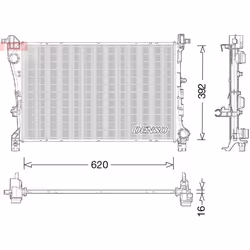 Radiateur, refroidissement moteur DENSO DRM09046