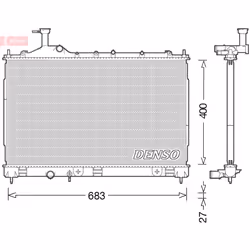 Radiateur, refroidissement moteur DENSO DRM45038