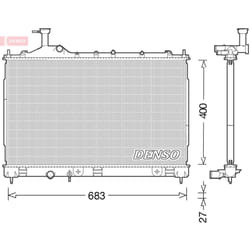 Radiateur, refroidissement moteur DENSO DRM45038