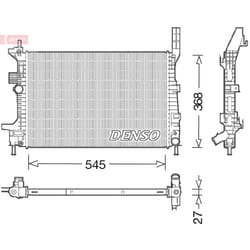 Radiateur, refroidissement moteur DENSO DRM10029