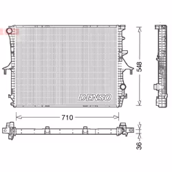 Radiateur, refroidissement moteur DENSO DRM02026