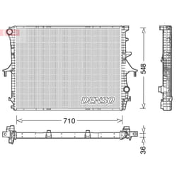 Radiateur, refroidissement moteur DENSO DRM02026