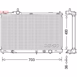 Radiateur, refroidissement moteur DENSO DRM50095