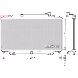 Radiateur, refroidissement moteur DENSO DRM44042