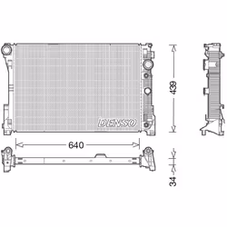 Radiateur, refroidissement moteur DENSO DRM17048