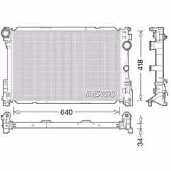 Radiateur, refroidissement moteur DENSO DRM17049