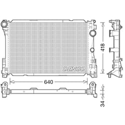 Radiateur, refroidissement moteur DENSO DRM17049