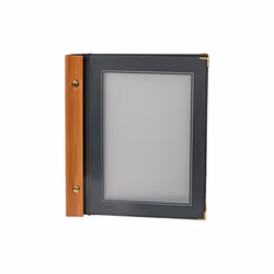 Securit MC-WRA5-BL, A5, Métal, Plastique, Bois, Noir, Transparent, Mat, Plastique, Angles arrondis