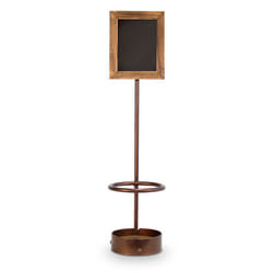 Securit WB-WR-1 tableau à craie et accessoires Noir, Marron, Bois Mélamine, Métal, Résine, Bois