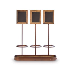Securit WB-WR-3 tableau à craie et accessoires Noir, Marron, Bois Mélamine, Métal, Résine, Bois