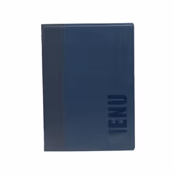 Securit MC-TRA5-BU, A5, Cuir, Plastique PU, Plastique, Bleu, Mat, Vernis, Plastique, Angles arrondis