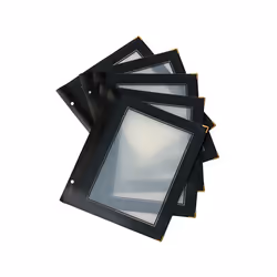 Securit MC-WIA5-BL, A5, Métal, Plastique, Noir, Transparent, Mat, Plastique, Angles arrondis