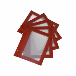 Securit MC-WIA5-WR, A5, Métal, Plastique, Rouge, Transparent, Mat, Plastique, Angles arrondis