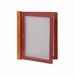 Securit MC-WRA4-WR, A4, Métal, Plastique, Bois, Rouge, Transparent, Mat, Plastique, Angles arrondis