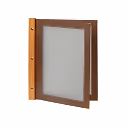 Securit MC-WRA4-BR, A4, Métal, Plastique, Bois, Marron, Mat, Plastique, Angles arrondis
