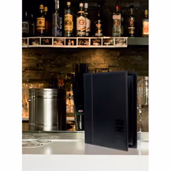 Securit MC-TRA4-BL A4 Cuir, Plastique PU, Plastique Noir 1 pièce(s)