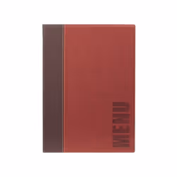 Securit MC-TRA4-WR, A4, Cuir, Plastique PU, Plastique, Marron, Rouge, Mat, Vernis, Plastique, Angles arrondis
