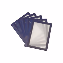 Securit MC-WIA4-BU, A4, Métal, Plastique, Bleu, Transparent, Mat, Plastique, Angles arrondis