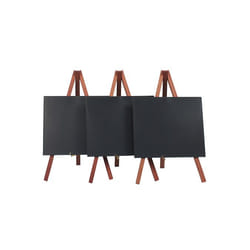 Securit MNI-M-KR-3 tableau à craie et accessoires Acajou Mélamine, Métal, Résine, Bois