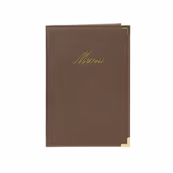 Securit MC-CRA5-BR, A5, Métal, Plastique PU, Marron, Mat, Vernis, Plastique, Angles arrondis