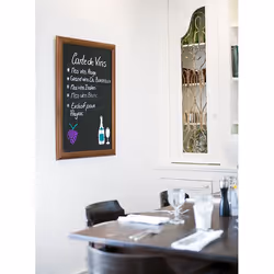 Securit WBU-DB-50 tableau à craie et accessoires Noir, Marron Mélamine, Métal, Résine, Bois