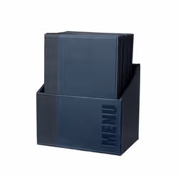 Securit MC-BOX-TRA4-BU, A4, Métal, Cuir bycast, Bleu, Mat, Vernis, Plastique, Angles arrondis