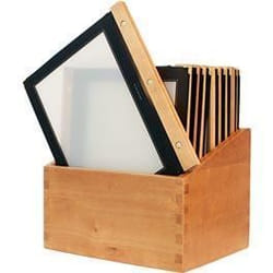 Protège-menus - Securit - A4 - Bois - 20 pièces - Noir