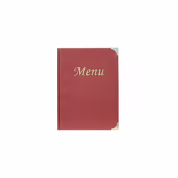 Protège-menu Basic Bordeaux A5 de Securit : Élégance et Durabilité au Service des Professionnels Chaque détail compte dans le ...