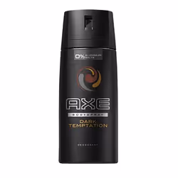 AXE Dark Temptation 150ml, Hommes, Déodorant parfumé, Déodorant spray, 150 ml, Piment rouge, Chocolat, Gingembre, Sage, Sel d ...