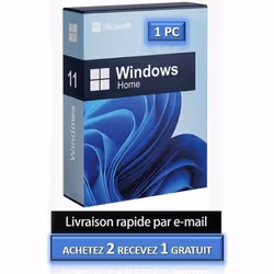 Windows 11 Famille - Home - Clé dactivation - 1 PC (NOUVEAU) - Livraison 2H par email - En téléchargement