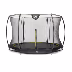 EXIT Trampoline Silhouette inground ø305cm avec filet de sécurité - noir, Trampoline encastré, Rond, 100 kg, Filet de sécurit ...