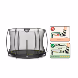 EXIT Trampoline Silhouette inground ø305cm avec filet de sécurité - noir
