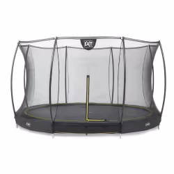 EXIT Trampoline Silhouette inground ø366cm avec filet de sécurité - noir, Trampoline encastré, Rond, 120 kg, Filet de sécurit ...