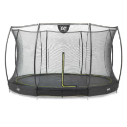 EXIT Trampoline Silhouette inground ø427cm avec filet de sécurité - noir