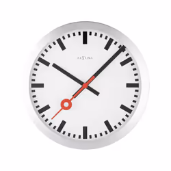 NeXtime 3999ST, Mur, Quartz clock, Cercle, Aluminium, Blanc, Aluminium, Adultes