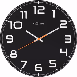 NeXtime 8817ZW, Mur, Quartz clock, Cercle, Noir, Verre, Adultes
