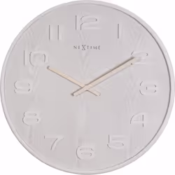 NeXtime 3096WI, Mur, Quartz clock, Cercle, Blanc, Bois, Bois