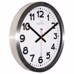 NeXtime 3999ARRC, Mur, Quartz clock, Cercle, Aluminium, Noir, Rouge, Blanc, Aluminium, Adultes