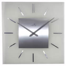 NeXtime 3148, Mur, Quartz clock, Carré, Argent, Verre, Adultes