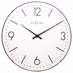 NeXtime 3157WI, Mur, Quartz clock, Cercle, Noir, Blanc, Verre, Adultes