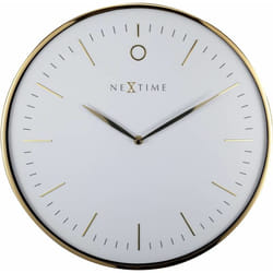 NeXtime 3235WI wall/table clock Mur Quartz clock Cercle Or, Blanc