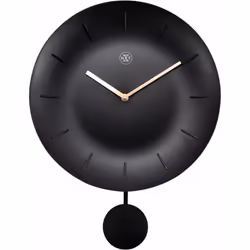 NeXtime 7339ZW, Mur, Horloge mécanique à pendule, Cercle, Noir, Plastique, AA