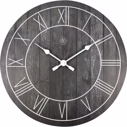 NeXtime Paul, Mur, Quartz clock, Rond, Noir, Bois, Adultes
