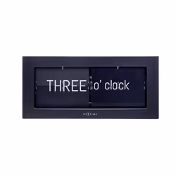 NeXtime Big Flip Text, Table, Quartz clock, Rectangle, Noir, Acier inoxydable, Analogique