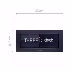 NeXtime Big Flip Text Table Quartz clock Rectangle Noir