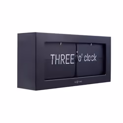 NeXtime Big Flip Text Table Quartz clock Rectangle Noir