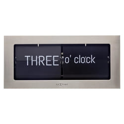 NeXtime Big Flip Text Table Quartz clock Rectangle Noir, Argent