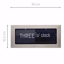 NeXtime Big Flip Text Table Quartz clock Rectangle Noir, Argent