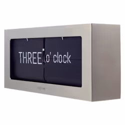NeXtime Big Flip Text Table Quartz clock Rectangle Noir, Argent