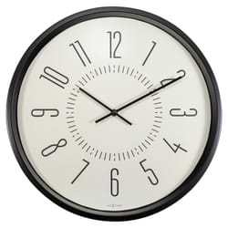 NeXtime Luminous Quartz clock Rond Noir, Blanc
